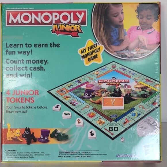 Hasbro Parker Brothers NIB Monopoly Junior Board Game - Picture 2 of 6